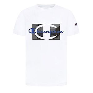 Champion Big Script Crewneck T-Shirt white, boys shirt L